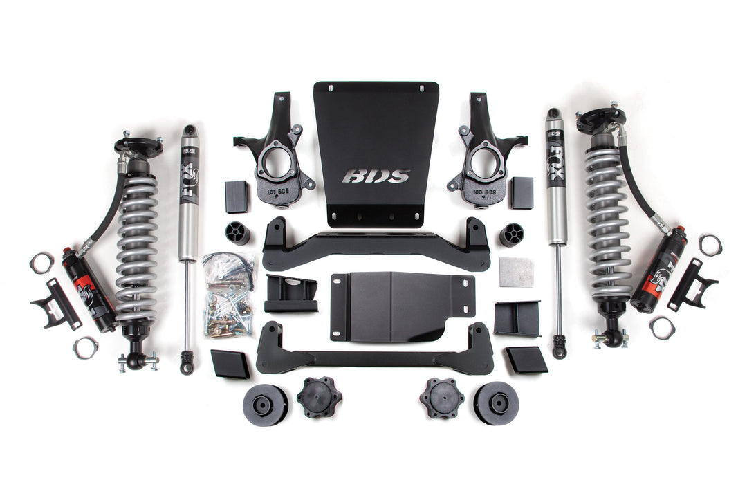 BDS Suspension 4 Inch Lift Kit FOX 2.5 Performance Elite Coil-Over Chevy/GMC Avalanche, Suburban, Tahoe, or Yukon 1500 2007-2014 4WD