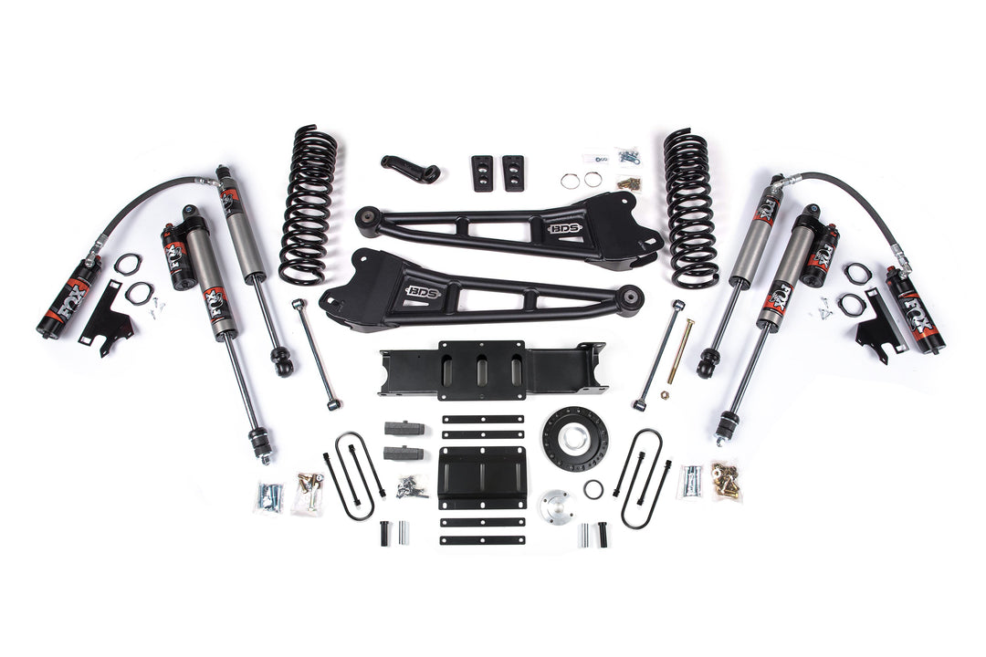 BDS Suspension 6 Inch Lift Kit w/ Radius Arm Ram 3500 2013-2018 4WD Diesel - 5 Inch Block Kit – 8 Bolt – FOX 2.5 Performance Elite
