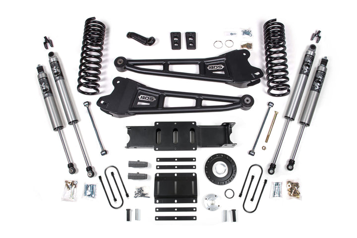 BDS Suspension 6 Inch Lift Kit w/ Radius Arm Ram 3500 2013-2018 4WD Diesel - 5 Inch Block Kit – 8 Bolt – FOX 2.5 Performance Series HTO