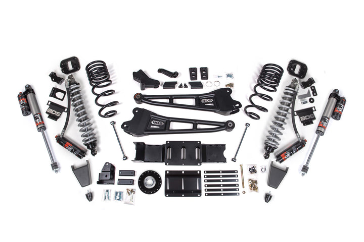 BDS Suspension 4 Inch Lift Kit w/ Radius Arm Extended Travel Ram 2500 2025-2027 4WD Diesel - Coil-Over/Rubber Bump Stop – FOX 2.5 Performance Elite