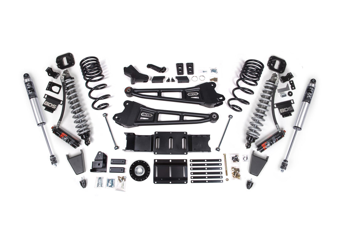 BDS Suspension 6 Inch Lift Kit w/ Radius Arms Extended Travel Ram 2500 2025-2027 4WD Diesel - Coil-Over/Rubber Bump Stop – FOX 2.5 Performance Series HTO