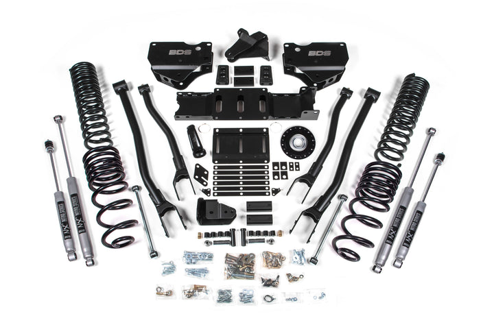 BDS Suspension 6 Inch Lift Kit w/ 4-Link Extended Travel Ram 2500 2025-2027 4WD Diesel - Coil Spring/Bump Stop Extension – NX2 Nitro Series