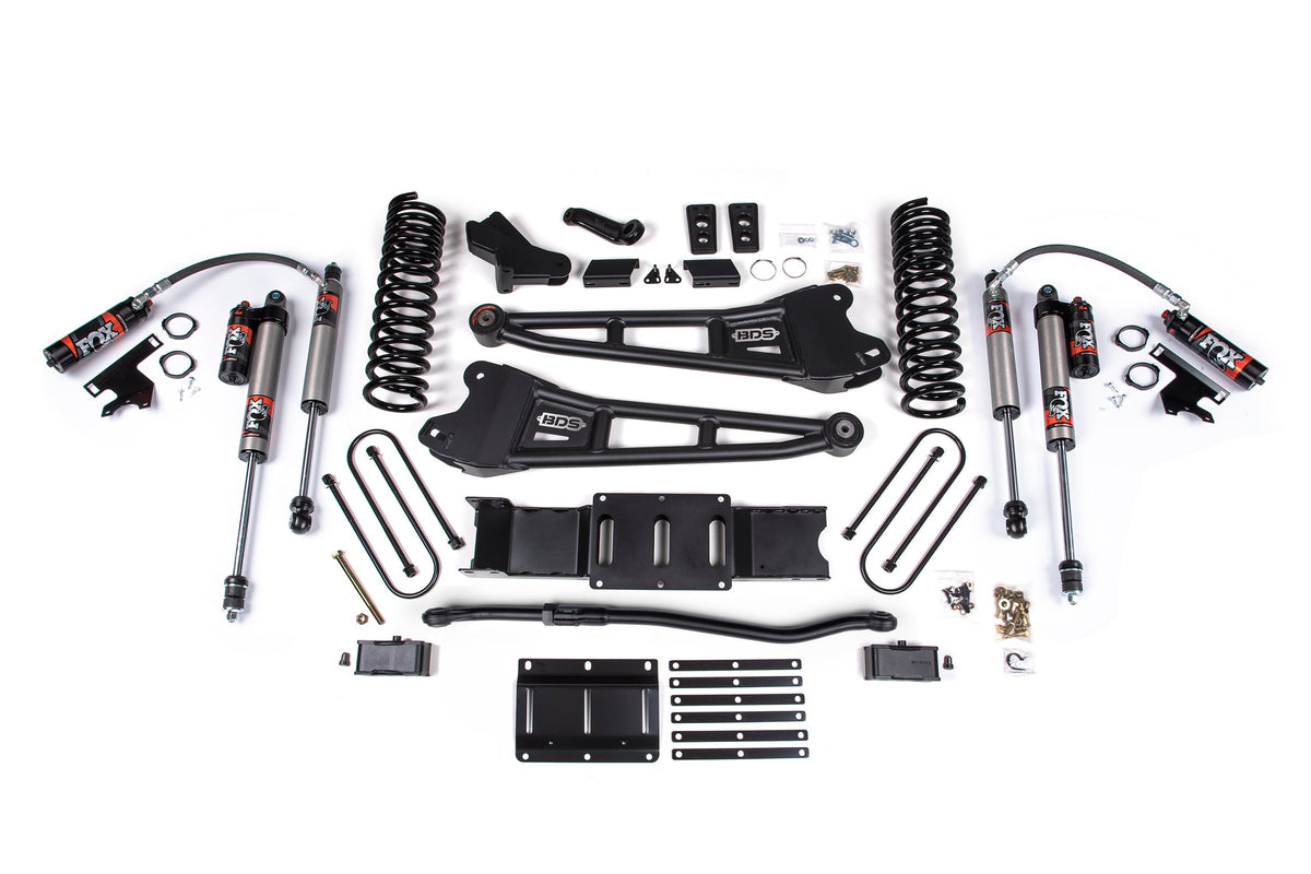 BDS Suspension 4 Inch Lift Kit w/ Radius Arm Ram 3500 2025-2027 4WD Diesel - 3 Inch Block Kit Without Overload / FOX 2.5 Performance Elite