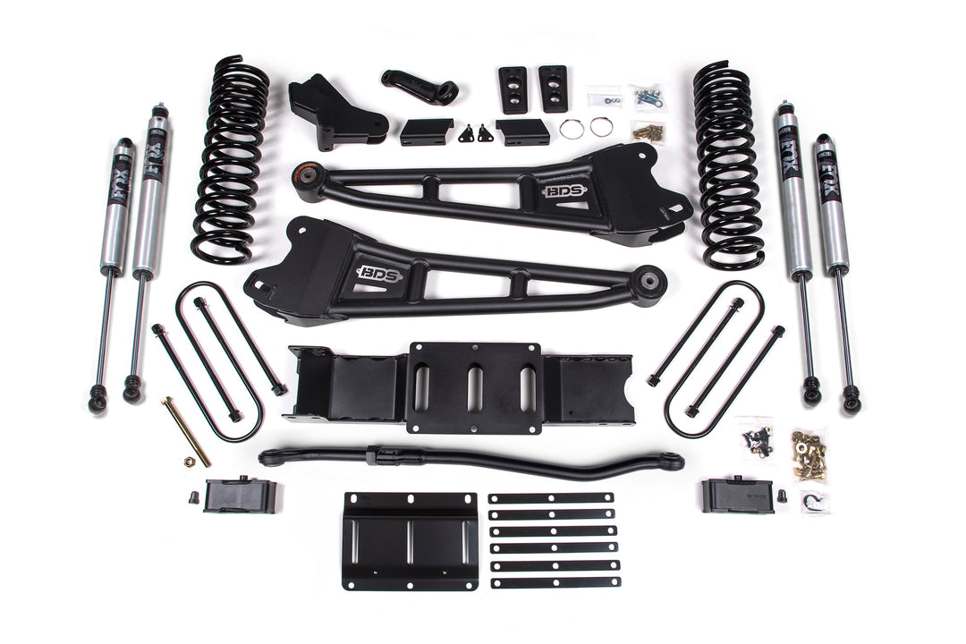 BDS Suspension 4 Inch Lift Kit w/ Radius Arm Ram 3500 2025-2027 4WD Diesel - 3 Inch Block Kit Without Overload / FOX 2.0 Performance Series