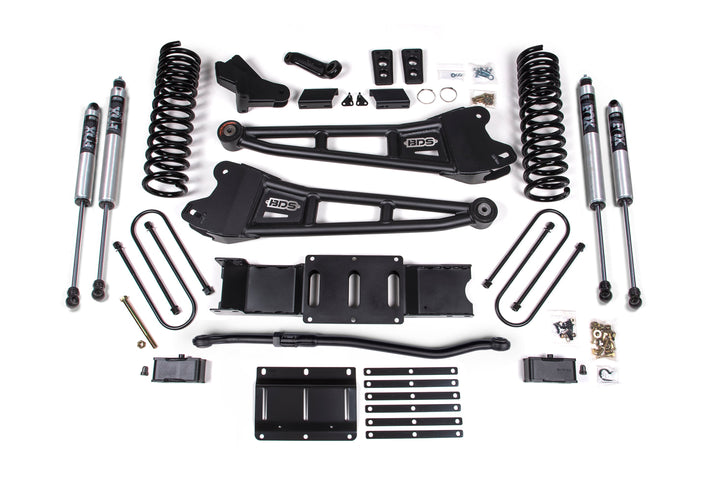 BDS Suspension 4 Inch Lift Kit w/ Radius Arm Ram 3500 2025-2027 4WD Diesel - 3 Inch Block Kit Without Overload / FOX 2.0 Performance Series