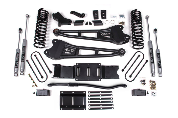 BDS Suspension 4 Inch Lift Kit w/ Radius Arm Ram 3500 2025-2027 4WD Diesel - 3 Inch Block Kit Without Overload / NX2 Nitro Series