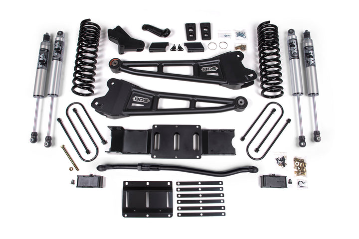 BDS Suspension 4 Inch Lift Kit w/ Radius Arm Ram 3500 2025-2027 4WD Diesel - 3 Inch Block Kit Without Overload / FOX 2.5 Performance Series HTO