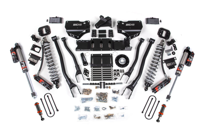 BDS Suspension 4 Inch Lift Kit w/ 4-Link Extended Travel Ram 3500 2025-2027 4WD Diesel - Coil-Over/FOX 2.0 Hydro Bump Stop – FOX 2.5 Performance Elite – 2 Inch Block Kit Without Overload