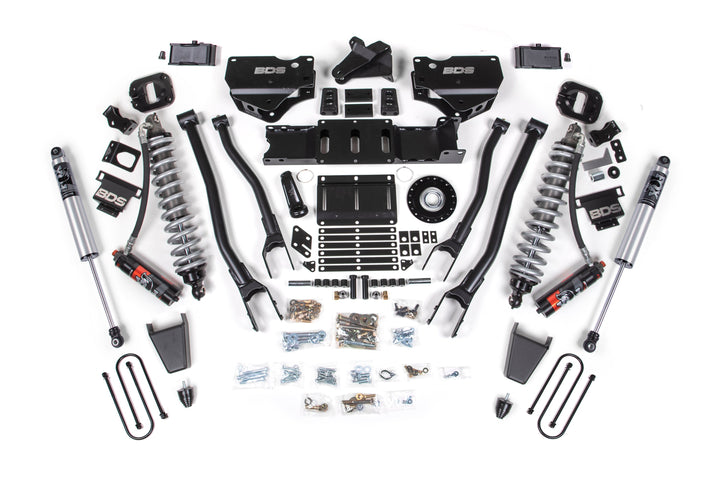 BDS Suspension 4 Inch Lift Kit w/ 4-Link Extended Travel Ram 3500 2025-2027 4WD Diesel - Coil-Over/Rubber Bump Stop – FOX 2.5 Performance Series HTO – 2 Inch Block Kit Without Overload