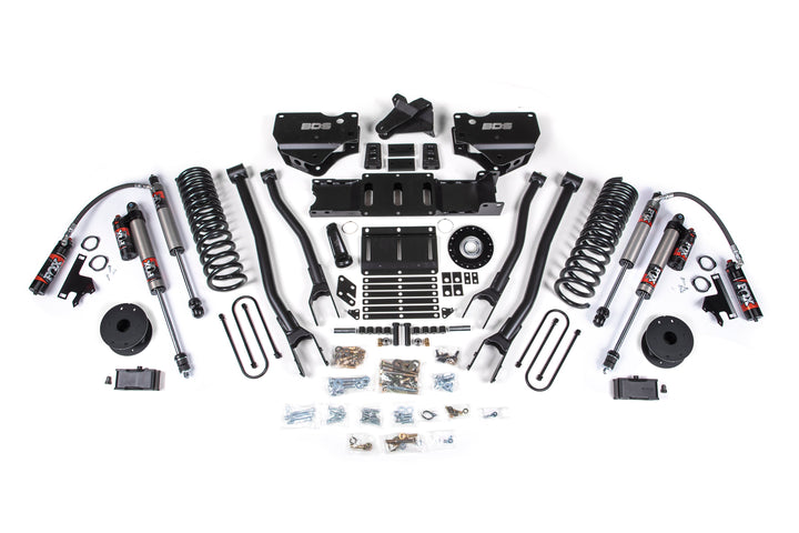 BDS Suspension 4 Inch Lift Kit w/ 4-Link Extended Travel Ram 3500 2025-2027 4WD Gas - 3 Inch Block Kit with OE Air Assist / FOX 2.5 Performance Elite