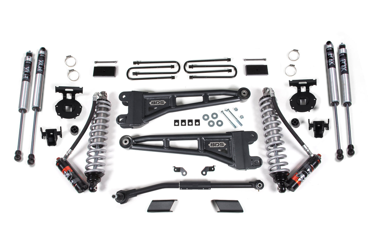 BDS Suspension 3 Inch Lift Kit w/ Radius Arm FOX 2.5 Coilover Conversion - Performance Elite Ford F250/F350 Super Duty 2023-2026 4WD - FOX 2.0 Performance Series