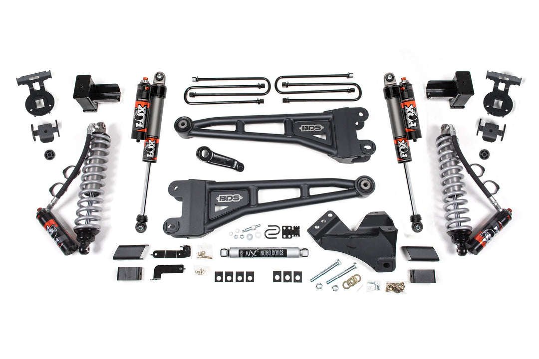 BDS Suspension 5 Inch Lift Kit w/ Radius Arm FOX 2.5 Performance Elite Coilover Ford F250/F350 Super Duty 2023-2026 4WD Diesel - Block Kit With Factory Overload – FOX 2.5 Performance Elite