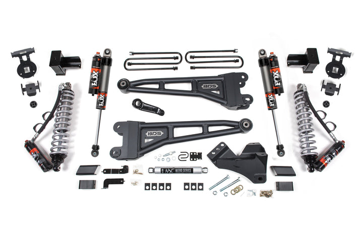 BDS Suspension 5 Inch Lift Kit w/ Radius Arm FOX 2.5 Performance Elite Coilover Ford F250/F350 Super Duty 2023-2026 4WD Diesel - Block Kit With Factory Overload – FOX 2.5 Performance Elite