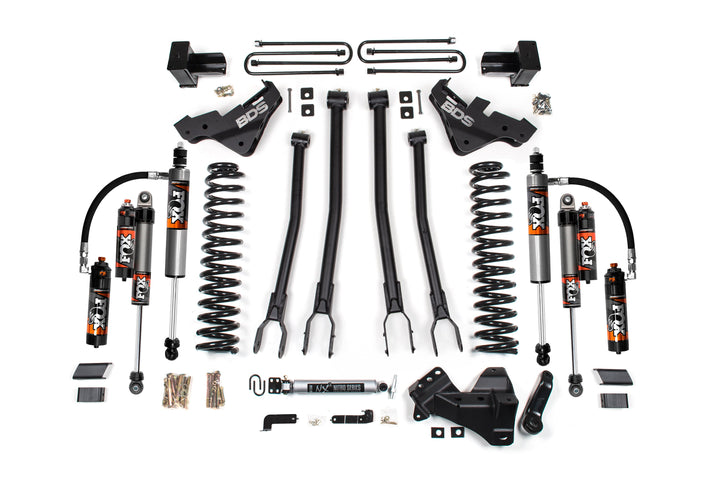 BDS Suspension 5 Inch Lift Kit w/ 4-Link Ford F350 Super Duty DRW 2023-2026 4WD Diesel - FOX 2.5 Performance Elite