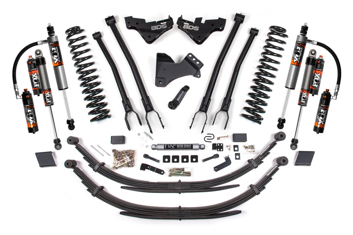 BDS Suspension 5 Inch Lift Kit w/ 4-Link Ford F250/F350 Super Duty 2023-2026 4WD Diesel - Leaf Springs – FOX 2.5 Performance Elite