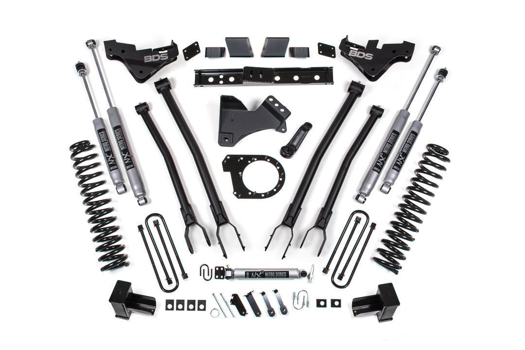 BDS Suspension 7 Inch Lift Kit w/ 4-Link Ford F350 Super Duty DRW 2023-2026 4WD Diesel - NX2 Nitro Series