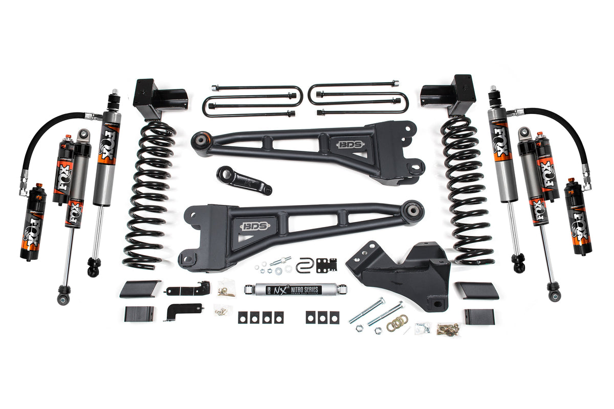 BDS Suspension 5 Inch Lift Kit w/ Radius Arm Ford F350 Super Duty DRW 2023-2026 4WD Diesel - FOX 2.5 Performance Elite