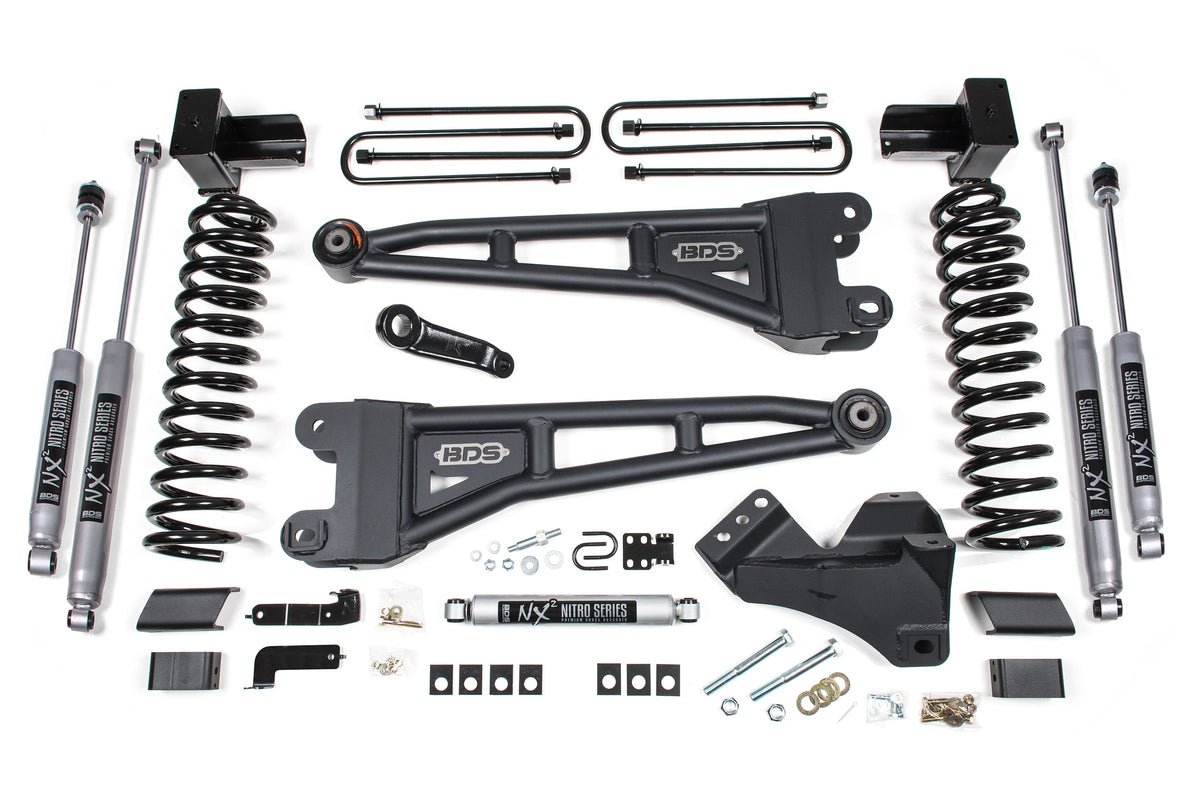 BDS Suspension 5 Inch Lift Kit w/ Radius Arm Ford F350 Super Duty DRW 2023-2026 4WD Gas - NX2 Nitro Series
