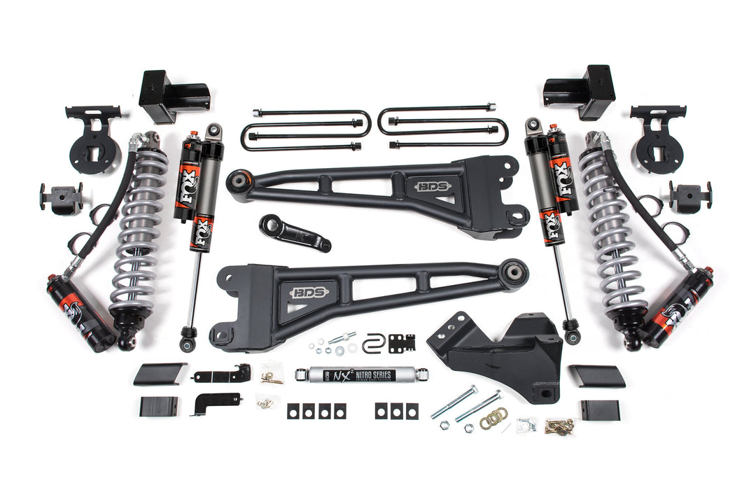 BDS Suspension 5 Inch Lift Kit w/ Radius Arm FOX 2.5 Performance Elite Coilover Conversion Ford F350 Super Duty DRW 2023-2026 4WD Diesel - FOX 2.5 Performance Elite