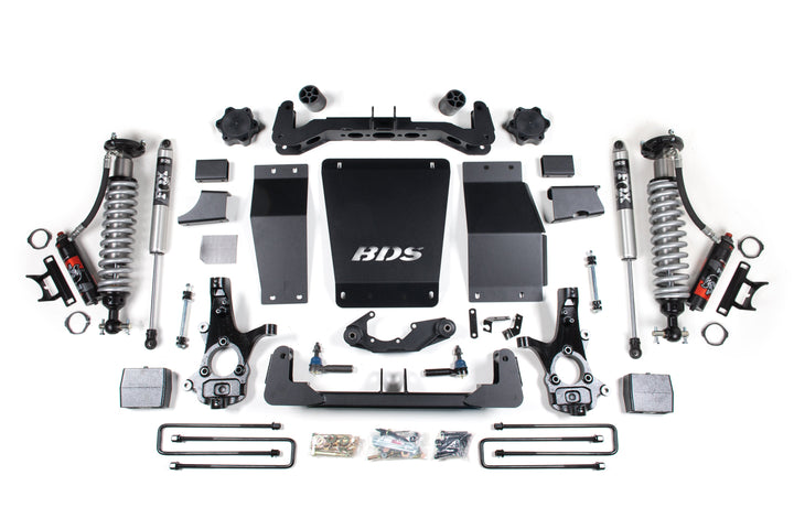 BDS Suspension 6 Inch Lift Kit FOX 2.5 Performance Elite Coilover Chevy Silverado or GMC Sierra 1500 2014-2018 4WD - Block Kit / FOX 2.0 Performance Series / Cast Steel