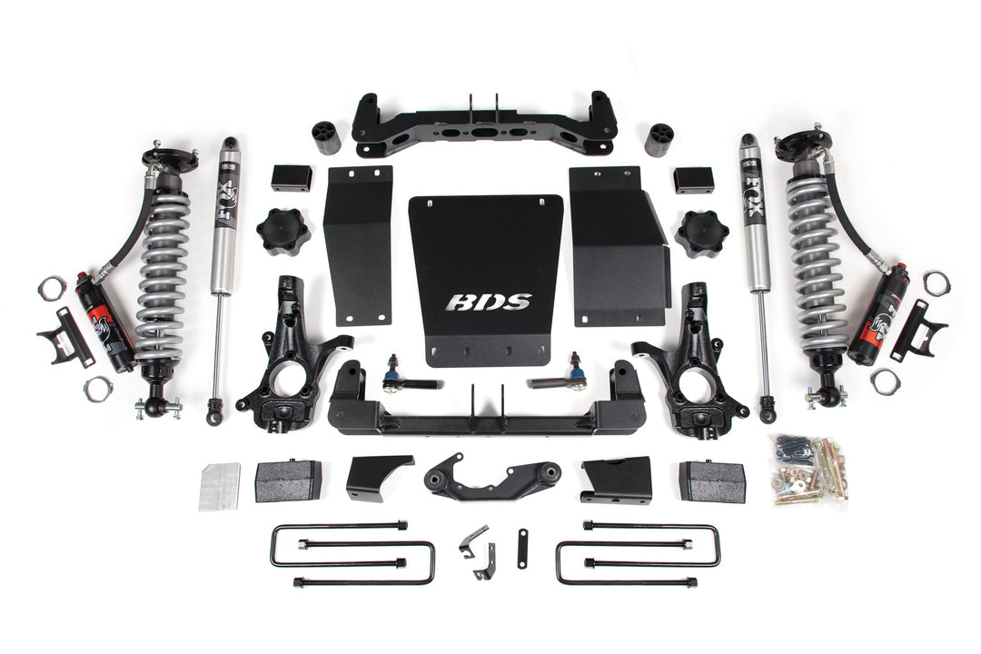 BDS Suspension 4 Inch Lift Kit FOX 2.5 Performance Elite Coilover Chevy Silverado or GMC Sierra 1500 2014-2018 4WD - Block Kit / FOX 2.0 Performance Series / Cast Steel