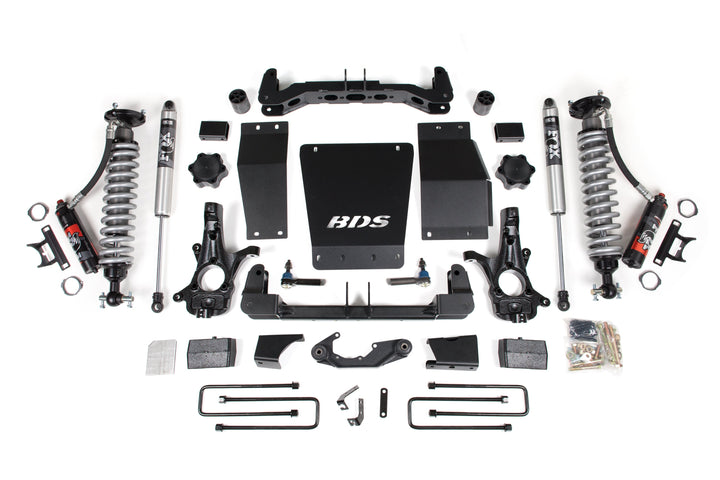 BDS Suspension 4 Inch Lift Kit FOX 2.5 Performance Elite Coilover Chevy Silverado or GMC Sierra 1500 2014-2018 4WD - Block Kit / FOX 2.0 Performance Series / Cast Steel