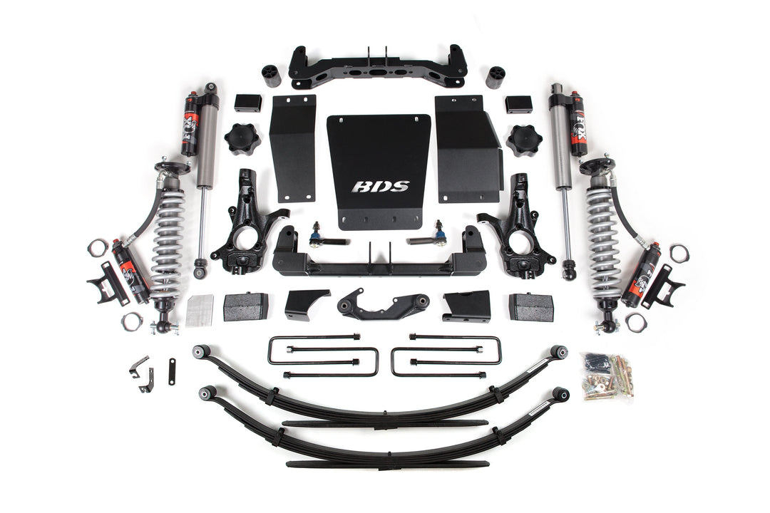 BDS Suspension 4 Inch Lift Kit FOX 2.5 Performance Elite Coilover Chevy Silverado or GMC Sierra 1500 2014-2018 4WD - Leaf Springs / FOX 2.5 Performance Elite / Cast Steel