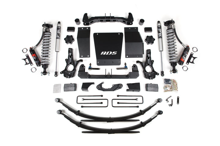 BDS Suspension 4 Inch Lift Kit FOX 2.5 Performance Elite Coilover Chevy Silverado or GMC Sierra 1500 2014-2018 4WD - Leaf Springs / FOX 2.0 Performance Series / Cast Steel