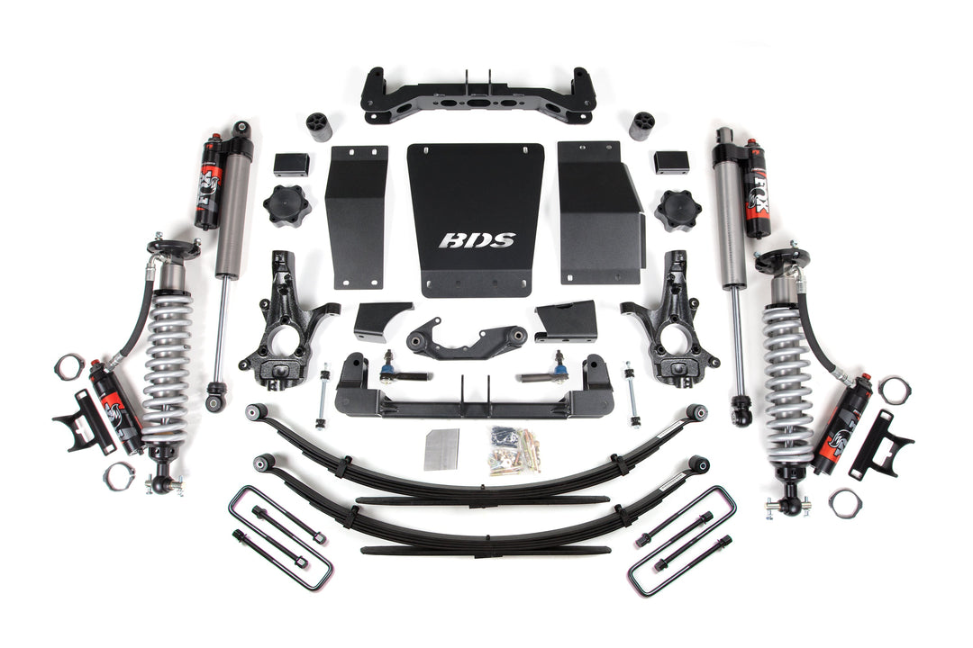 BDS Suspension 6 Inch Lift Kit FOX 2.5 Performance Elite Coilover Chevy Silverado or GMC Sierra 1500 2014-2018 4WD - Leaf Springs / FOX 2.5 Performance Elite / Cast Steel