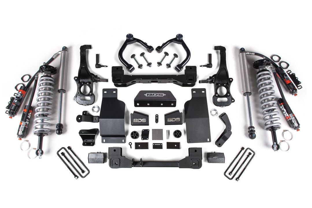 BDS Suspension 4 Inch Lift Kit FOX Coil-Over Chevy Silverado or GMC Sierra 1500 2019-2024 4WD Diesel - FOX 2.5 Performance Elite Coil-Over / FOX 2.5 Performance Elite Series Shock
