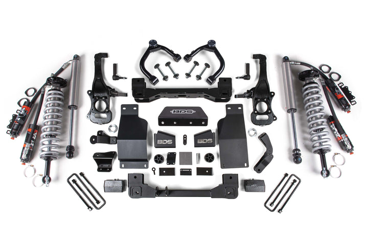 BDS Suspension 4 Inch Lift Kit FOX Coil-Over Chevy Silverado or GMC Sierra 1500 2019-2024 4WD Diesel - FOX 2.5 Performance Elite Coil-Over / FOX 2.5 Performance Elite Series Shock