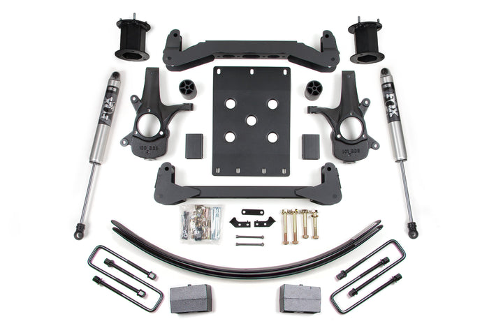 BDS Suspension 6 Inch Lift Kit Chevy Silverado or GMC Sierra 1500 2007-2013 2WD - Block Kit and Add-A-Leaf / FOX 2.0 Performance Series