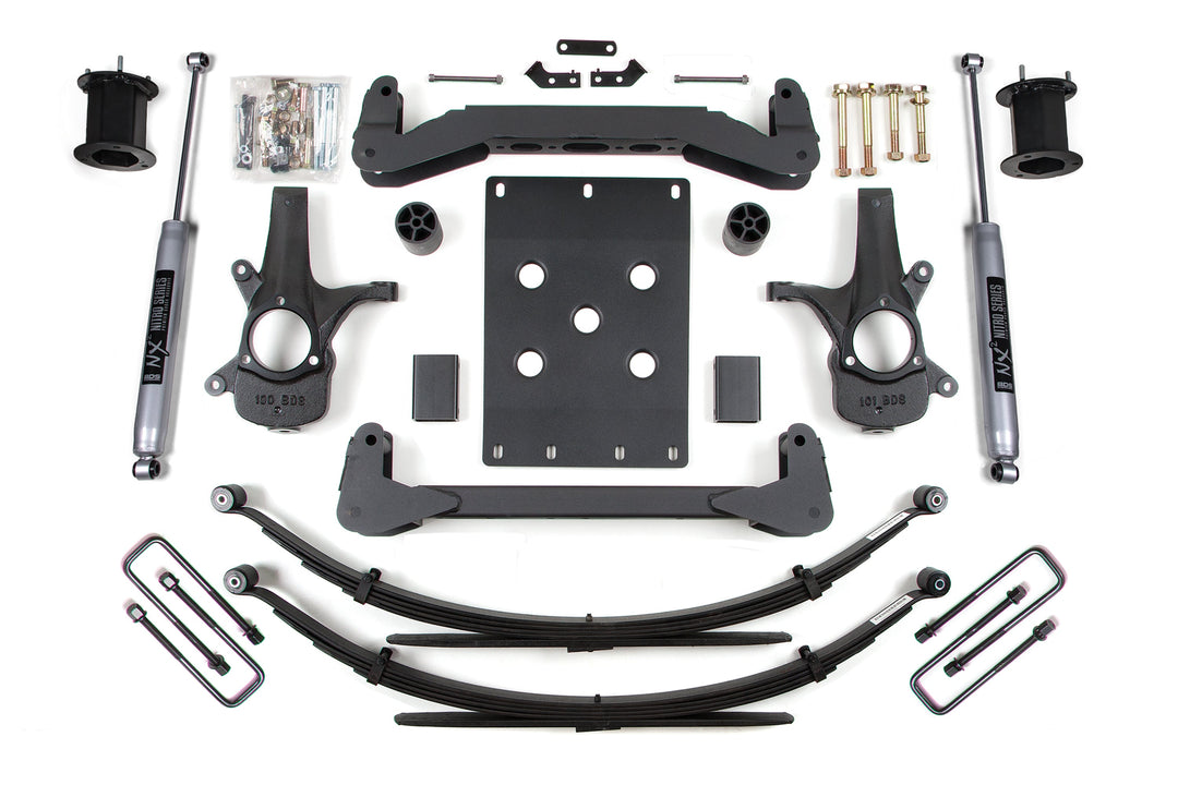 BDS Suspension 6 Inch Lift Kit Chevy Silverado or GMC Sierra 1500 2007-2013 2WD - Leaf Springs / NX2 Nitro Series