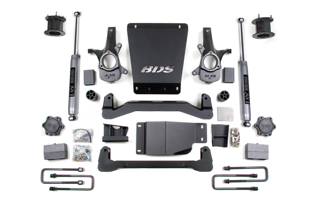 BDS Suspension 4.5 Inch Lift Kit Chevy Silverado or GMC Sierra 1500 2007-2013 4WD - Block Kit / NX2 Nitro Series