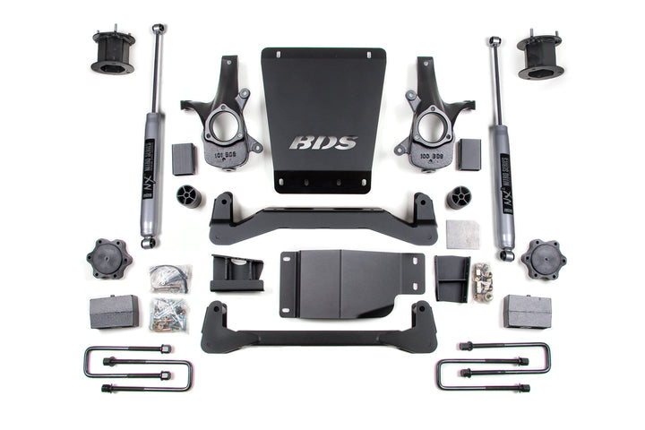 BDS Suspension 4.5 Inch Lift Kit Chevy Silverado or GMC Sierra 1500 2007-2013 4WD - Block Kit / NX2 Nitro Series