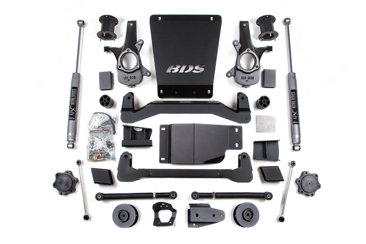 BDS Suspension 4.5 Inch Lift Kit Chevy/GMC Avalanche, Suburban, Tahoe, or Yukon 1500 2007-2014 4WD - 2 Inch Coil Spacer / NX2 Nitro Series