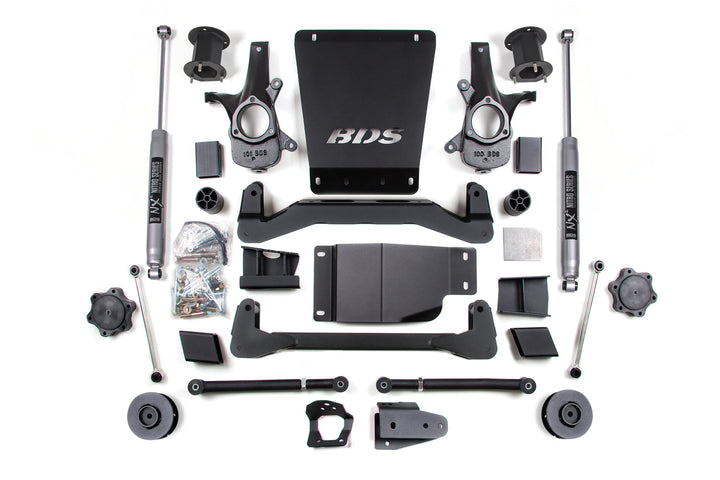 BDS Suspension 4.5 Inch Lift Kit Chevy/GMC Avalanche, Suburban, Tahoe, or Yukon 1500 2007-2014 4WD - 3 Inch Coil Spacer / NX2 Nitro Series