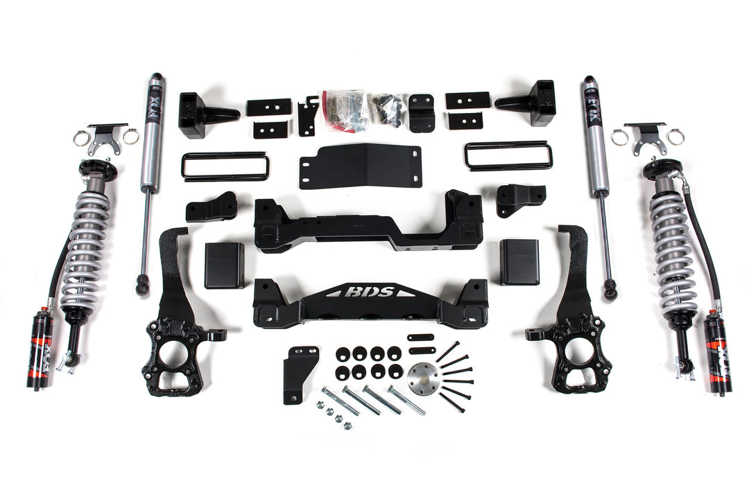 BDS Suspension 6 Inch Lift Kit FOX 2.5 Performance Elite Coil-Over Ford F150 2015-2020 4WD - FOX 2.0 Performance Series
