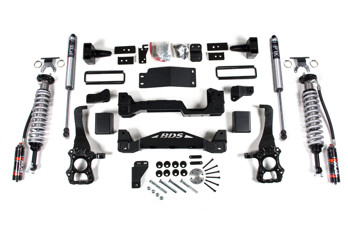 BDS Suspension 6 Inch Lift Kit FOX 2.5 Performance Elite Coil-Over Ford F150 2015-2020 4WD - FOX 2.0 Performance Series