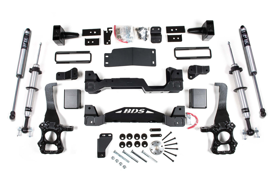 BDS Suspension 6 Inch Lift Kit FOX 2.0 IFP Strut Ford F150 2015-2020 4WD - 4 Inch Block Kit