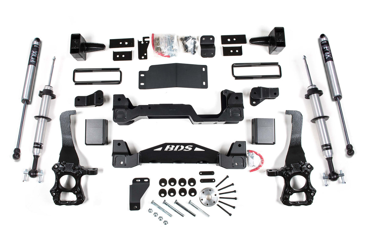 BDS Suspension 6 Inch Lift Kit FOX 2.0 IFP Strut Ford F150 2015-2020 4WD - 4 Inch Block Kit