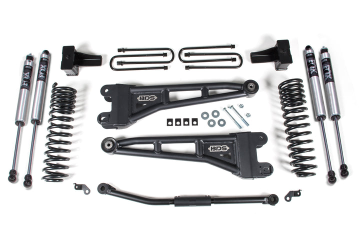 BDS Suspension 2.5 Inch Lift Kit w/ Radius Arm Ford F250/F350 Super Duty 2011-2016 4WD Diesel - 4 Inch Block Kit / FOX 2.0 Performance Series
