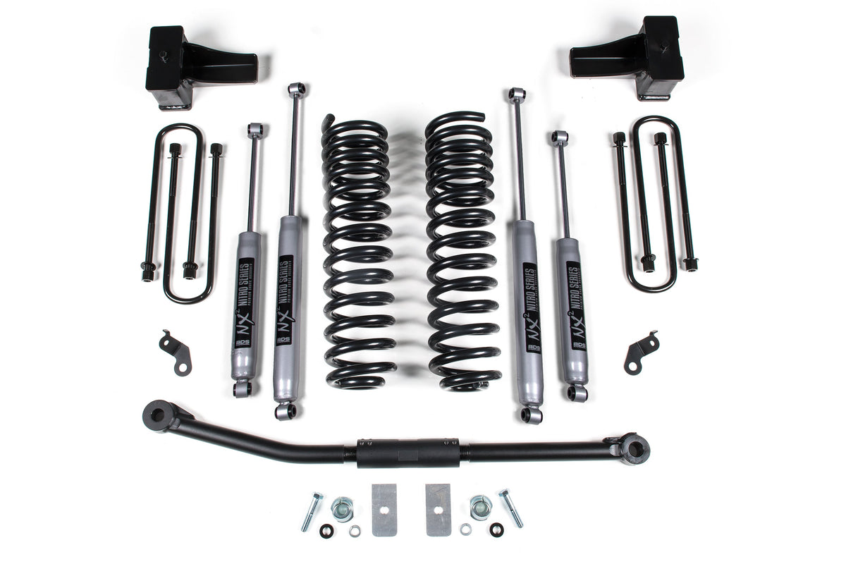 BDS Suspension 2.5 Inch Lift Kit Ford F250/F350 Super Duty 2011-2016 4WD Diesel - 4 Inch Block Kit / NX2 Nitro Series