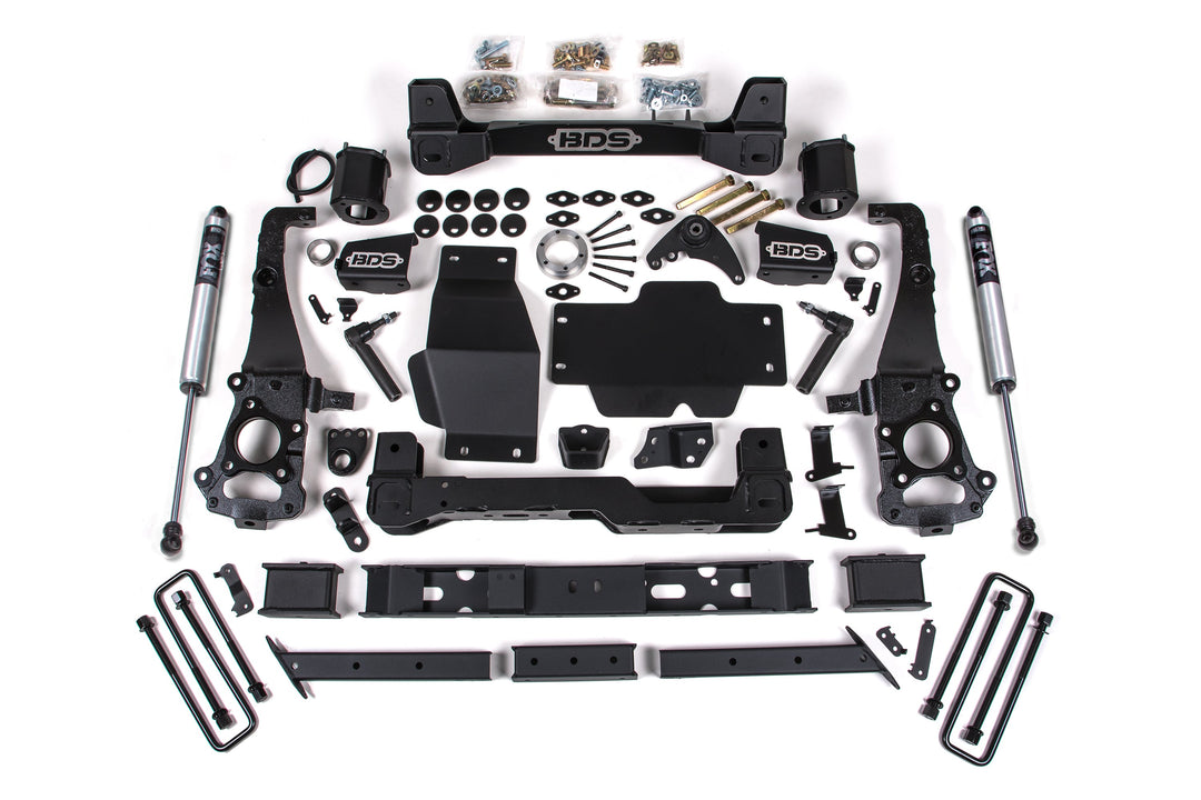 BDS Suspension 6 Inch Lift Kit Ford Ranger 2019-2023 4WD - FOX 2.0 Performance Series / Cast Aluminum