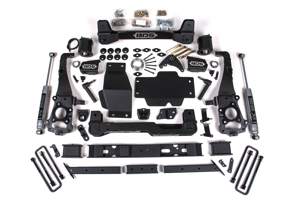 BDS Suspension 6 Inch Lift Kit Ford Ranger 2019-2023 4WD - NX2 Nitro Series / Cast Aluminum