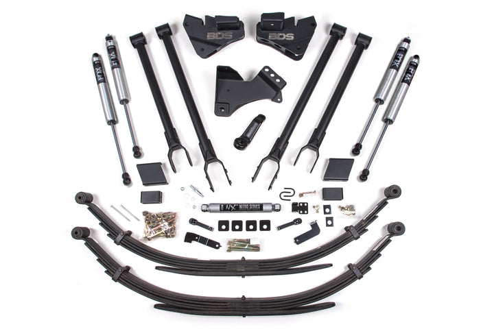 BDS Suspension 5 Inch Lift Kit w/ 4-Link Ford F250/F350 Super Duty 2020-2022 4WD Diesel - Leaf Springs / FOX 2.0 Performance Series