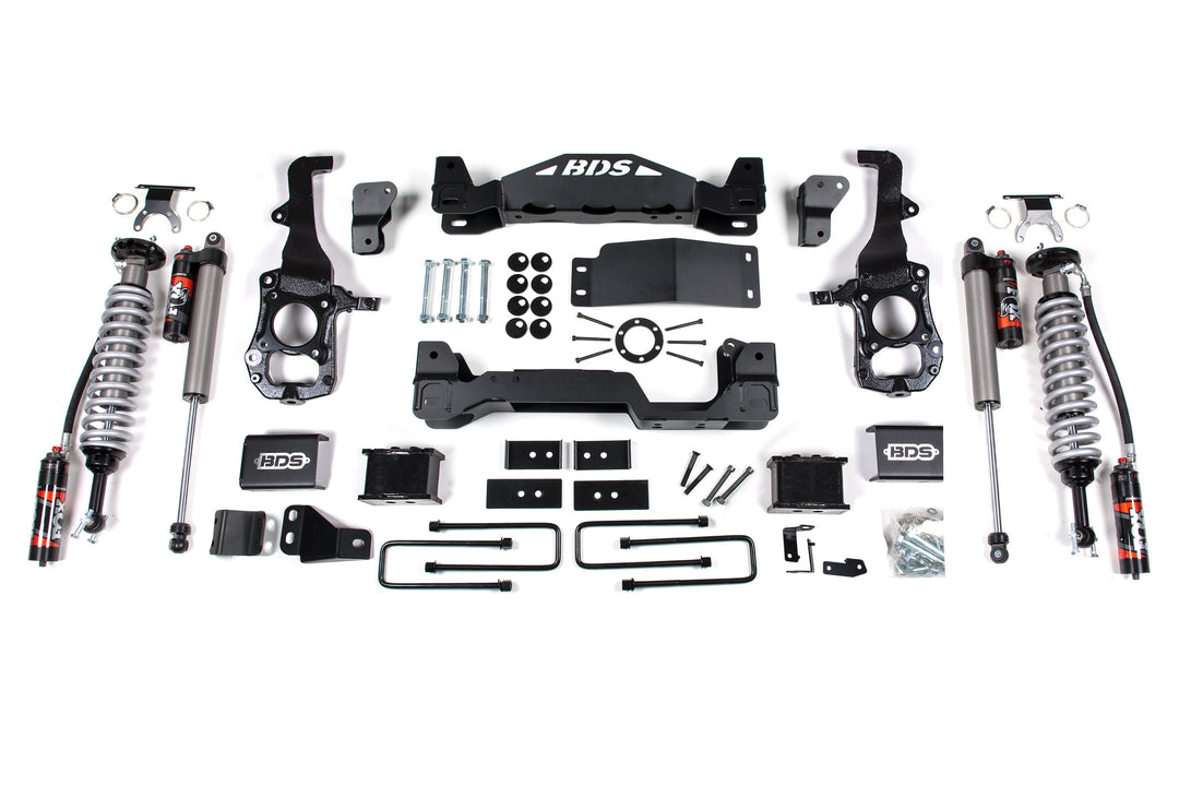 BDS Suspension 6 Inch Lift Kit FOX 2.5 Performance Elite Coil-Over Ford F150 2021-2026 4WD - 5 Inch Block Kit / FOX 2.5 Performance Elite
