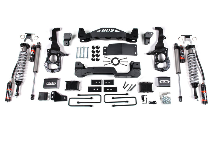 BDS Suspension 6 Inch Lift Kit FOX 2.5 Performance Elite Coil-Over Ford F150 2021-2026 4WD - 5 Inch Block Kit / FOX 2.5 Performance Elite