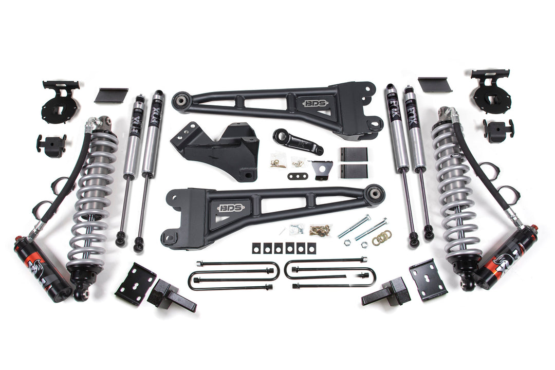 BDS Suspension 4 Inch Lift Kit w/ Radius Arm FOX 2.5 Performance Elite Coil-Over Conversion Ford F250/F350 Super Duty 2011-2016 4WD Diesel - 4 Inch Block Kit