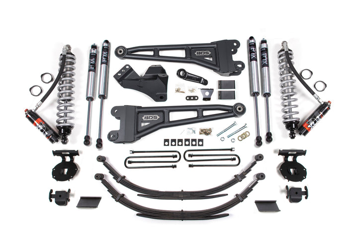 BDS Suspension 4 Inch Lift Kit w/ Radius Arm FOX 2.5 Performance Elite Coil-Over Conversion Ford F250/F350 Super Duty 2011-2016 4WD Diesel - Leaf Springs